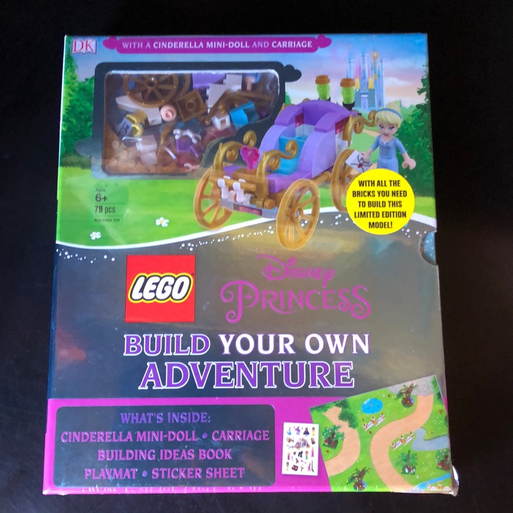 Lego Disney Princess Cinderella Build Your Own Adventure 79 Pcs. Ages 6+. NEW!